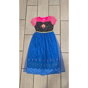 Disney Blue and Pink Princess Dress with Floral Skirt